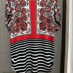 Chicos Paisley Top Size 4 XXL